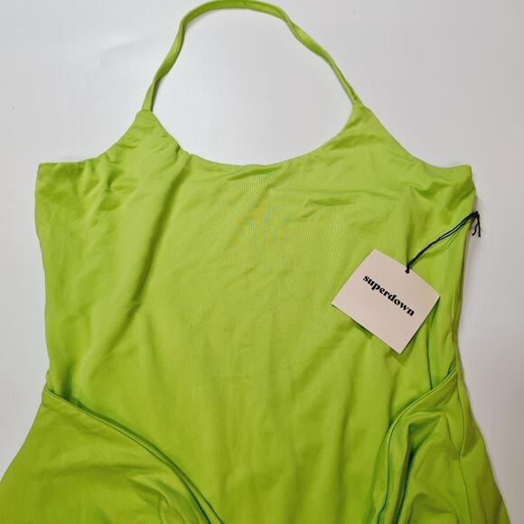 Superdown Brie Maxi Dress in Lime Medium - Picture 6 of 13